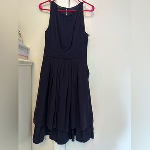 Ted baker navy chiffon midi dress